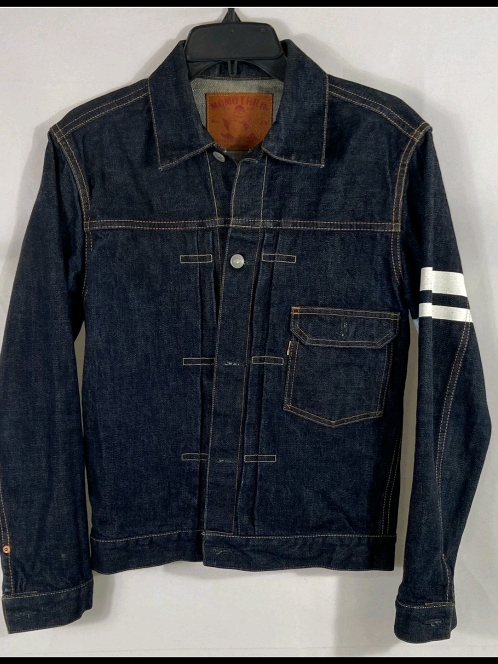 Momotaro Men's 1105SP GTB Type I Indigo Denim Jacket  Cinch Back Size 38 - Picture 2 of 7